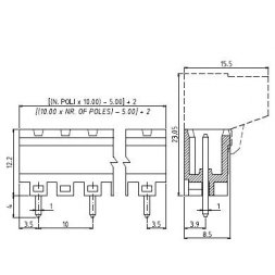 PV11-10-V-P EUROCLAMP Steckbare 
Printklemmen