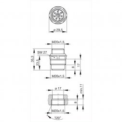 N6R AM 2 D M20 HIRSCHMANN Conectores industriales circulares