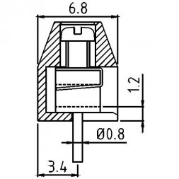 MLK133-3,5-V EUROCLAMP Sorkapocs NYÁK-ba modulár. P3,5mm 1mm2 10A 3P függőleges