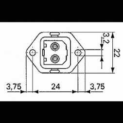 STASEI 2 grey (930622106) HIRSCHMANN Conector industrial rectangular M, Panou 2P+PE, IP5