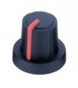 Knob 6mm BK/RD PB FASTENER