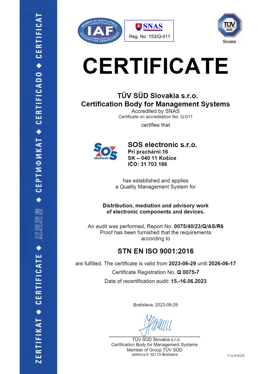 Certifikát ISO 9001 pre nás znamená viac ako len dodržiavanie predpisov
