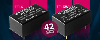 Traco teljesítménynövelő teljesítménysűrűség: TEL 6(WI) DC/DC DIP-16-ban