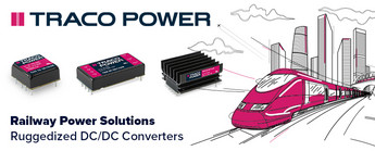 Traco Power DC/DC Converters with 12:1 Input Voltage Range for Transportation