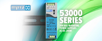 Myrra 53000 Series: Cost-Effective AC/DC Power for DIN Rail Mounting
