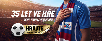 35 let ve hře. A teď hrajeme o stylové fotbalové míče.